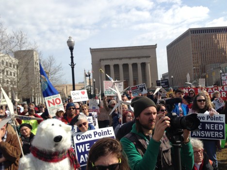 Cove Point Rally in downtown Baltimore, February 20, 2014